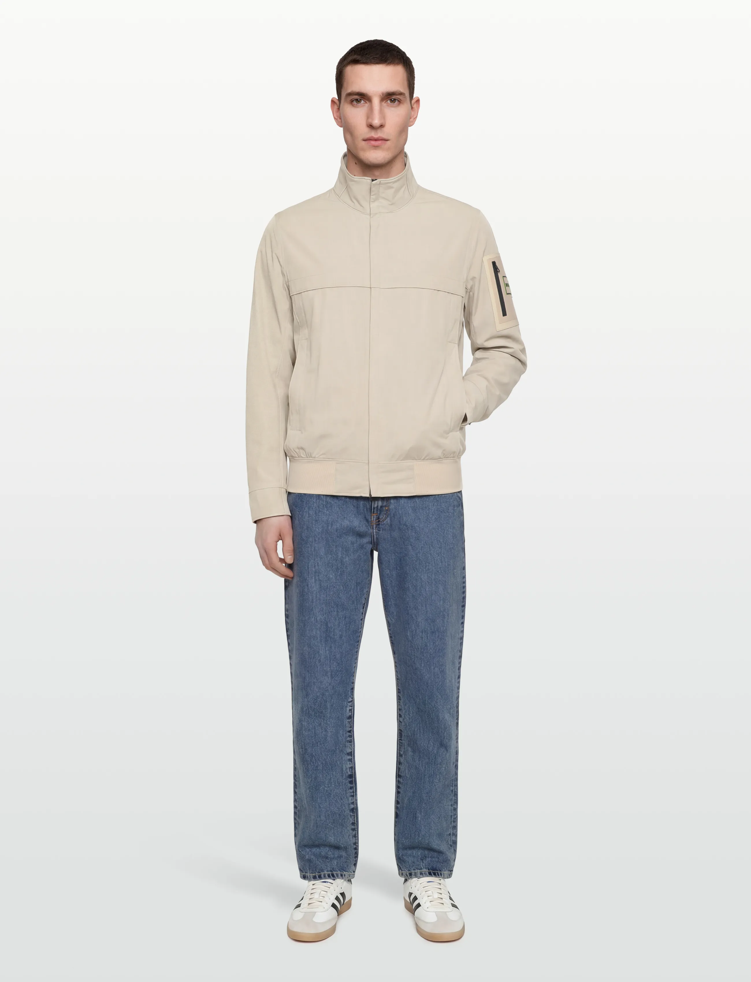 BOSS Ow_Member Jadon, 3XL, Sport Jackets, Creme - Training Männerswear
