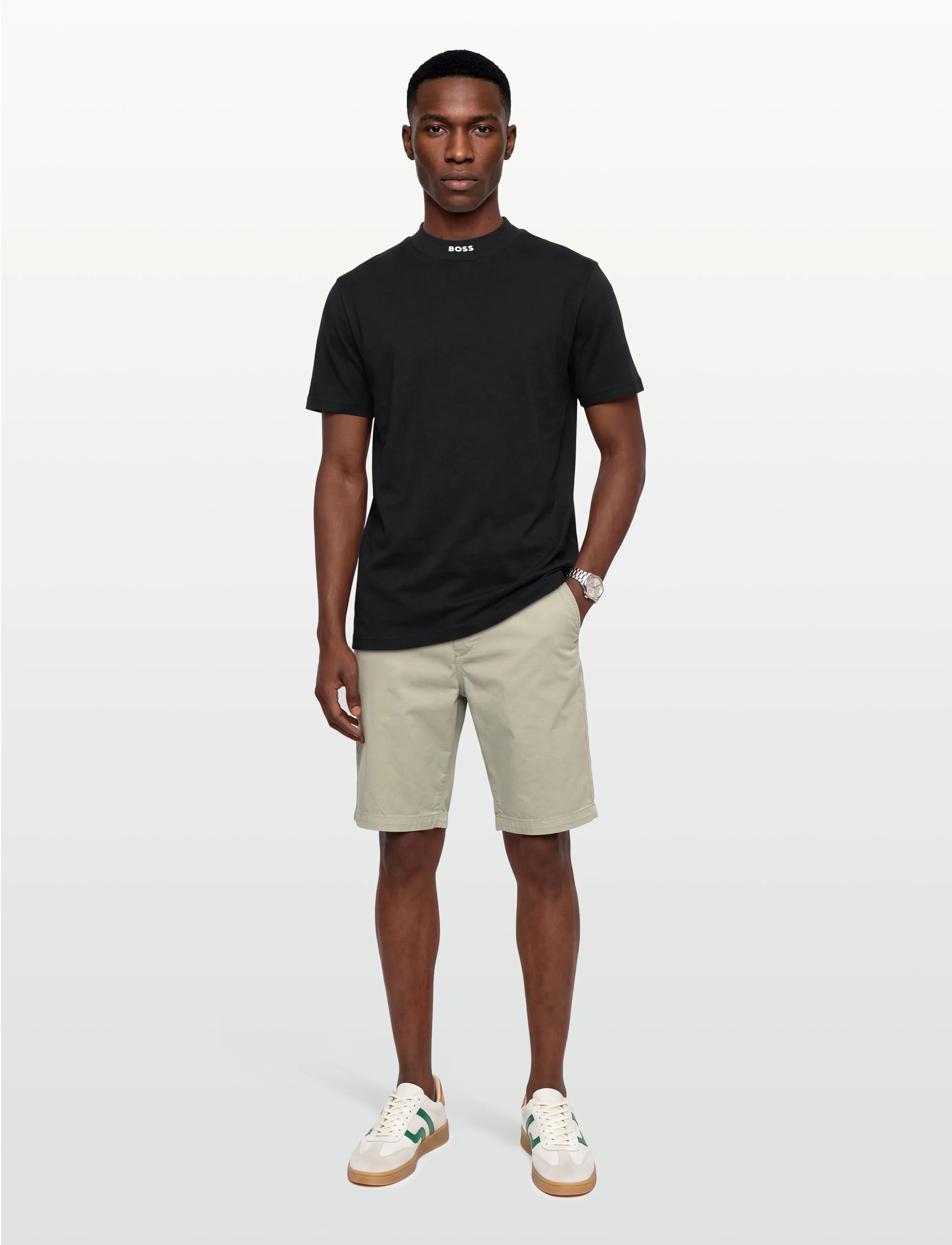 BOSS Tee Collar, S, Black, Sport Overdele > Sport T-shirts, Herre