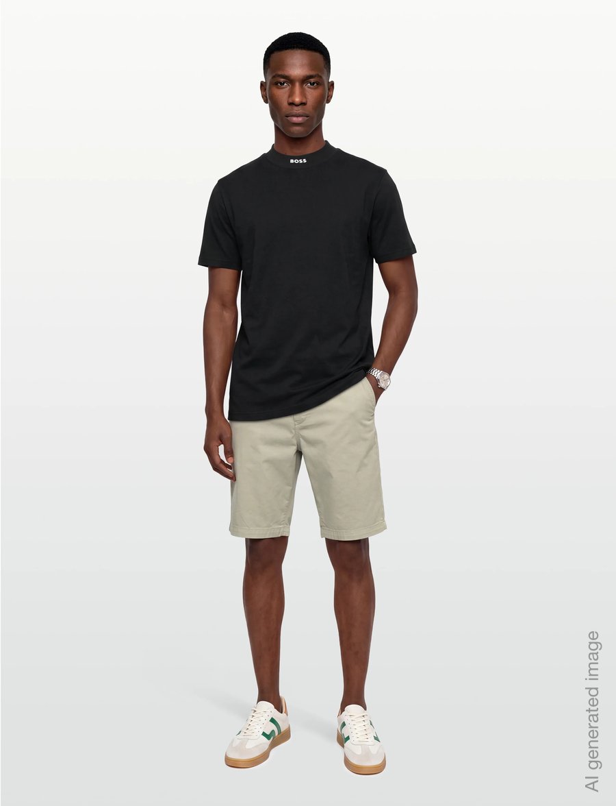 BOSS - Tee Collar - t-shirts - black - 0