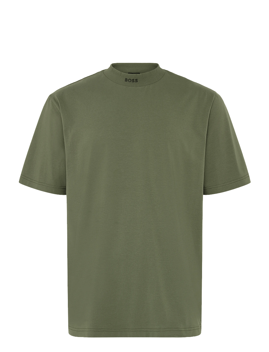 BOSS - Tee Collar - t-shirts - dark beige - 1
