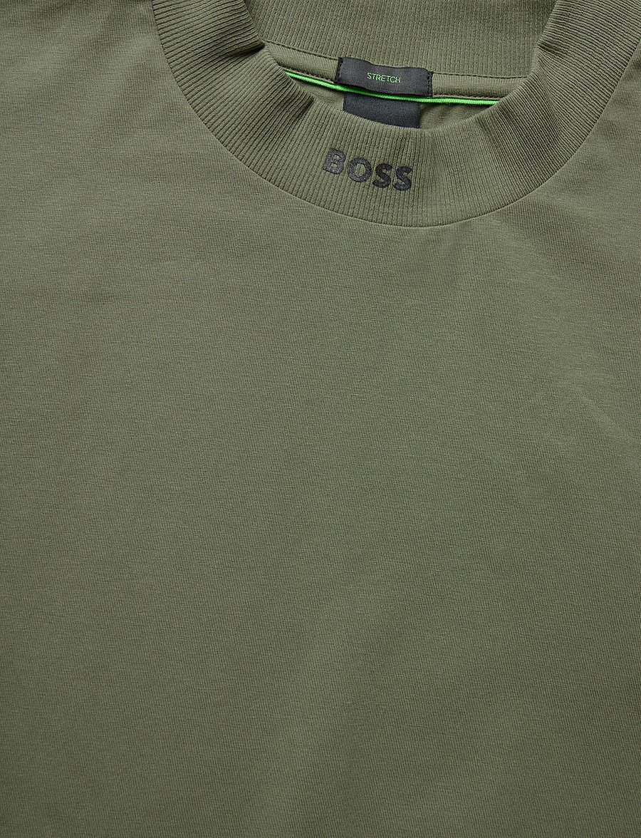 BOSS - Tee Collar - t-shirts - dark beige - 5