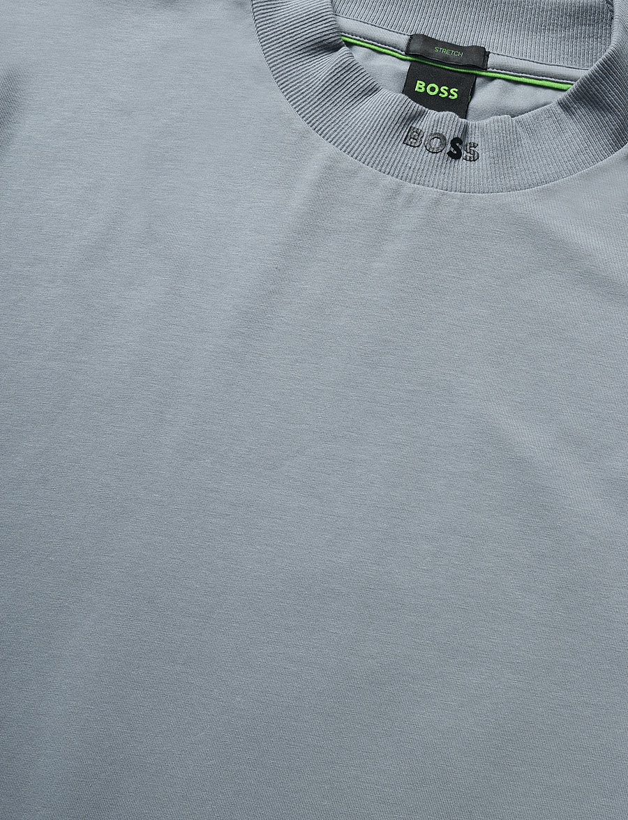 BOSS - Tee Collar - tops & t-shirts - dark grey - 5