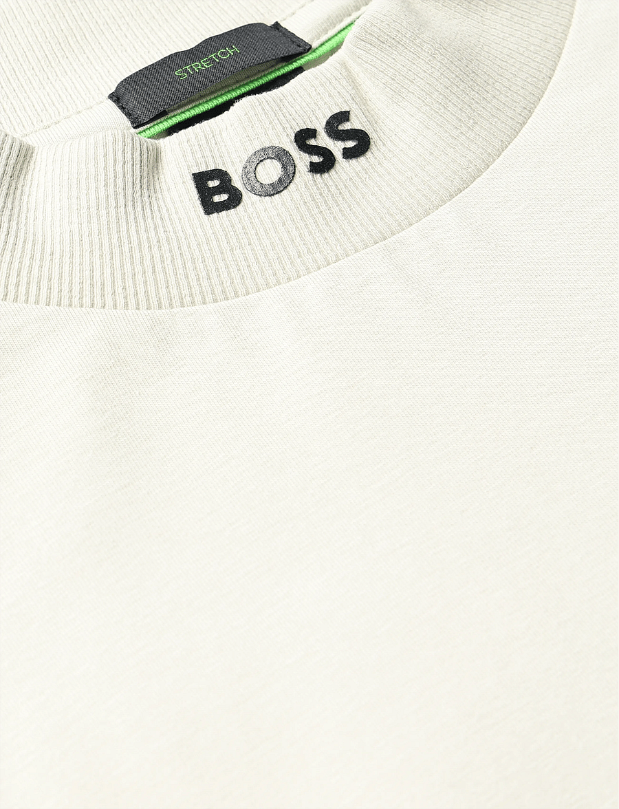 BOSS - Tee Collar - tops & t-shirts - light beige - 3