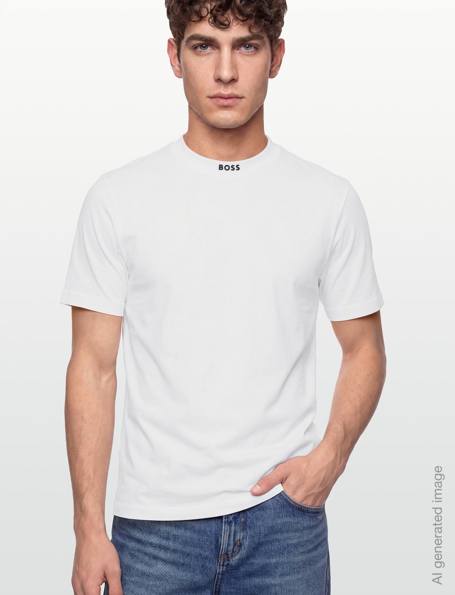 BOSS - Tee Collar - t-shirts - white - 3