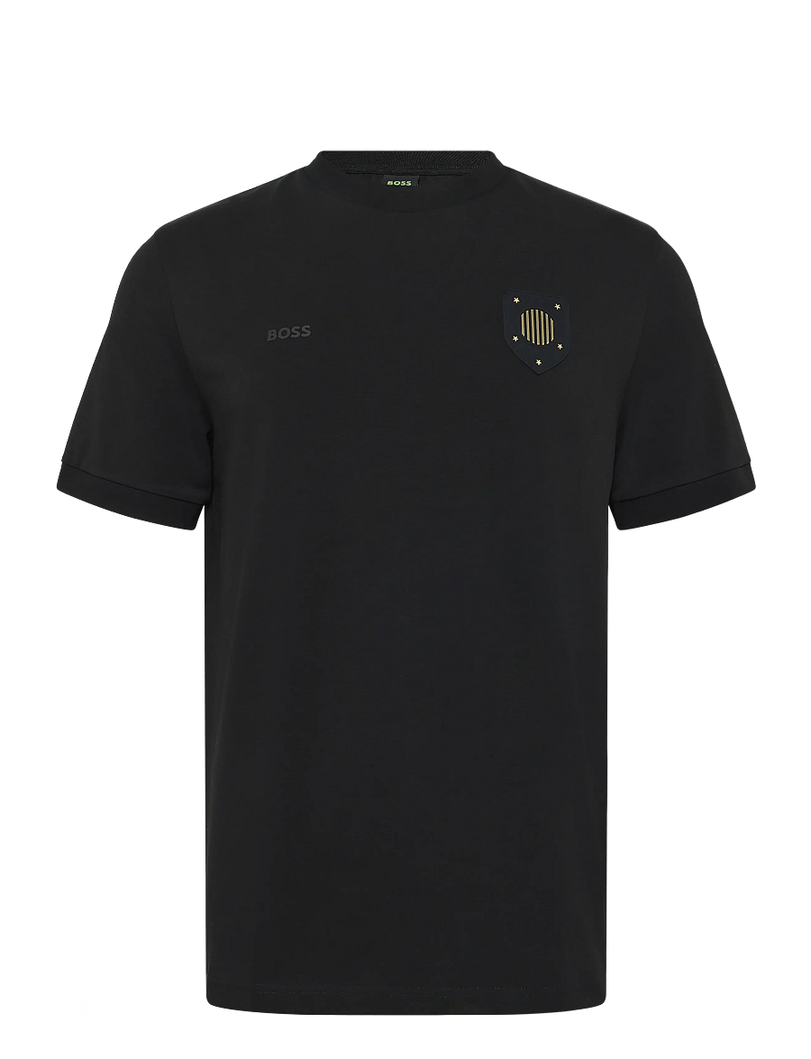 BOSS - TS_BB BC Lux Tee - kurzärmelige t-shirts - black - 0