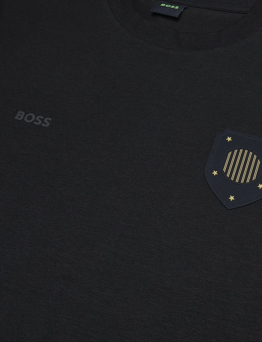BOSS - TS_BB BC Lux Tee - kurzärmelige t-shirts - black - 2