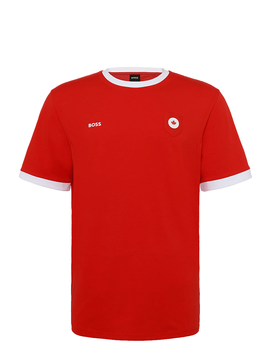 BOSS - TS_BB BC Lux Tee - kortærmede t-shirts - open red - 0