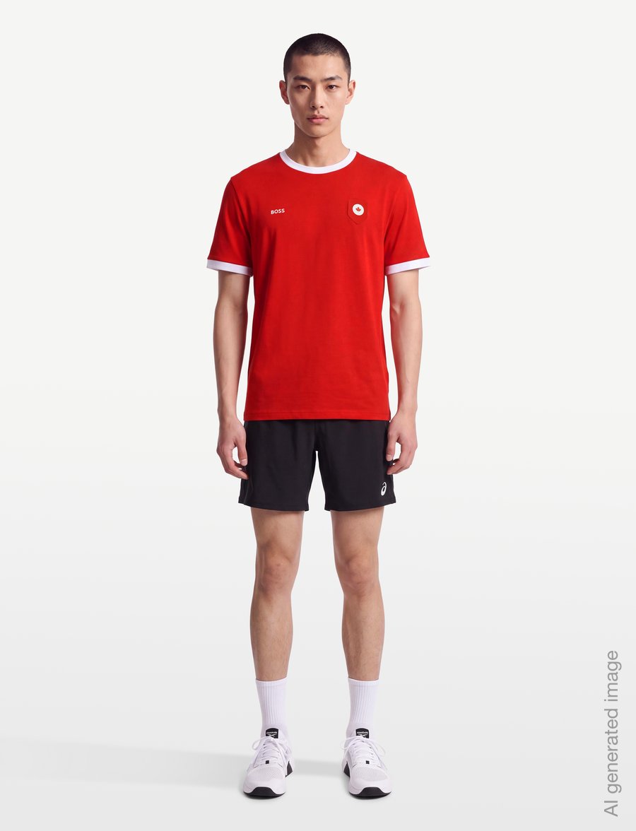 BOSS - TS_BB BC Lux Tee - short-sleeved t-shirts - open red - 0