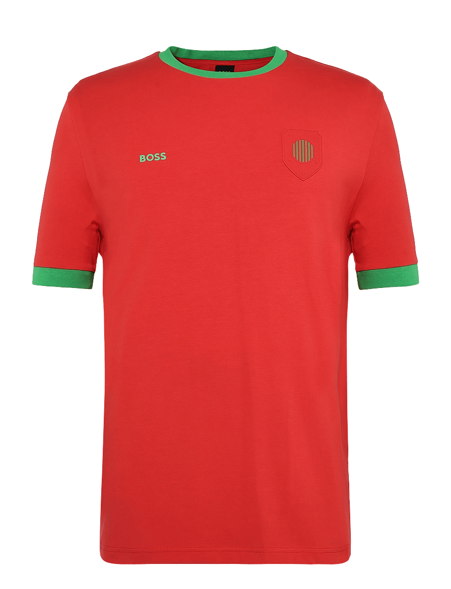 BOSS - TS_BB BC Lux Tee - kurzärmelige t-shirts - open red - 1