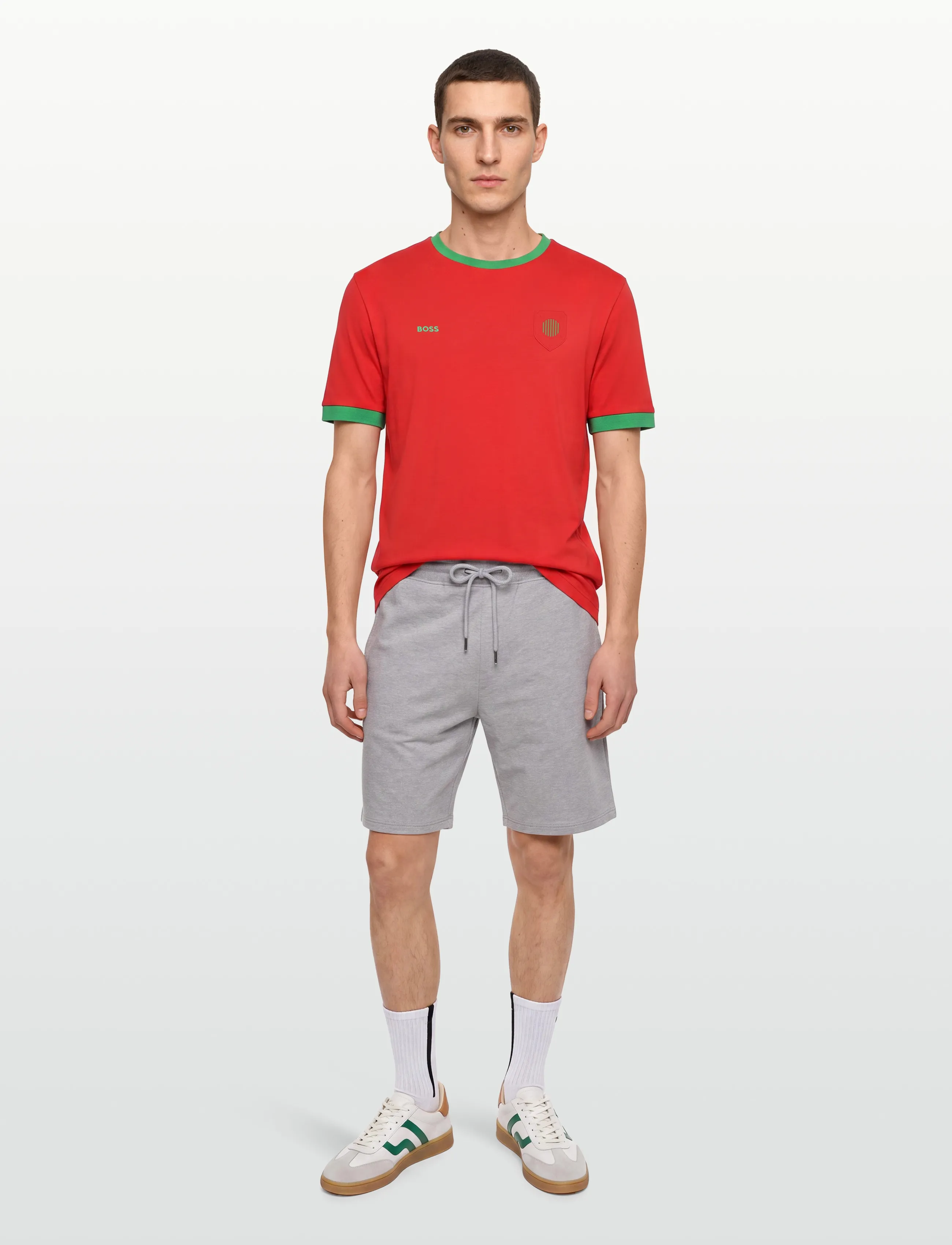 BOSS Ts_Bb Bc Lux Tee, L, T-shirts, Rot - Short-sleeved, Männerswear