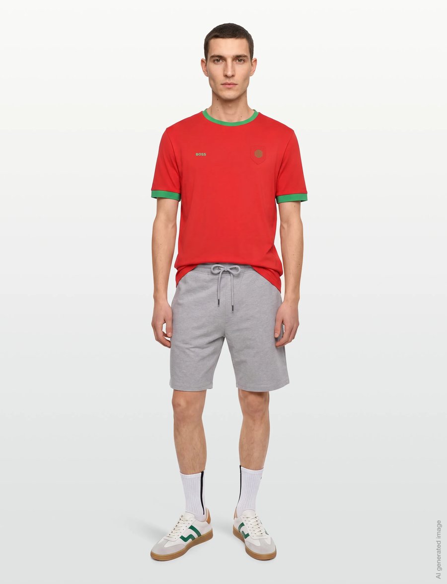 BOSS - TS_BB BC Lux Tee - kurzärmelige t-shirts - open red - 0