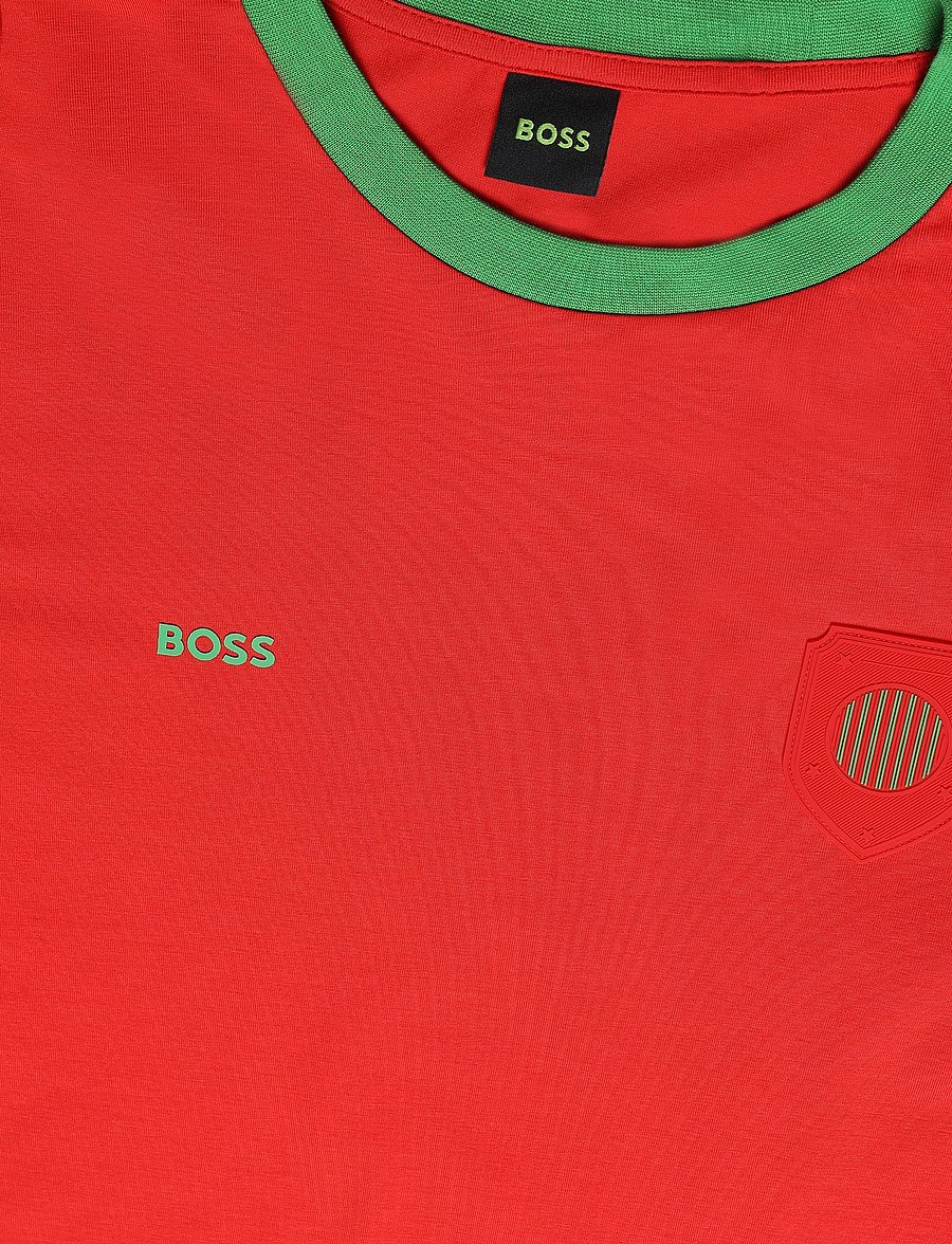 BOSS - TS_BB BC Lux Tee - kurzärmelige t-shirts - open red - 5