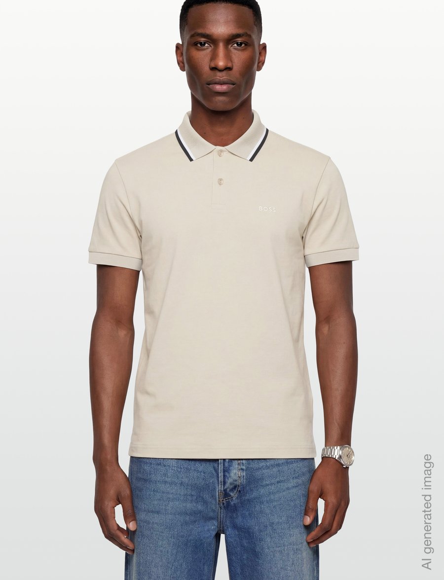 BOSS - PL_Join Paddy - toppar & t-shirts - light beige - 3