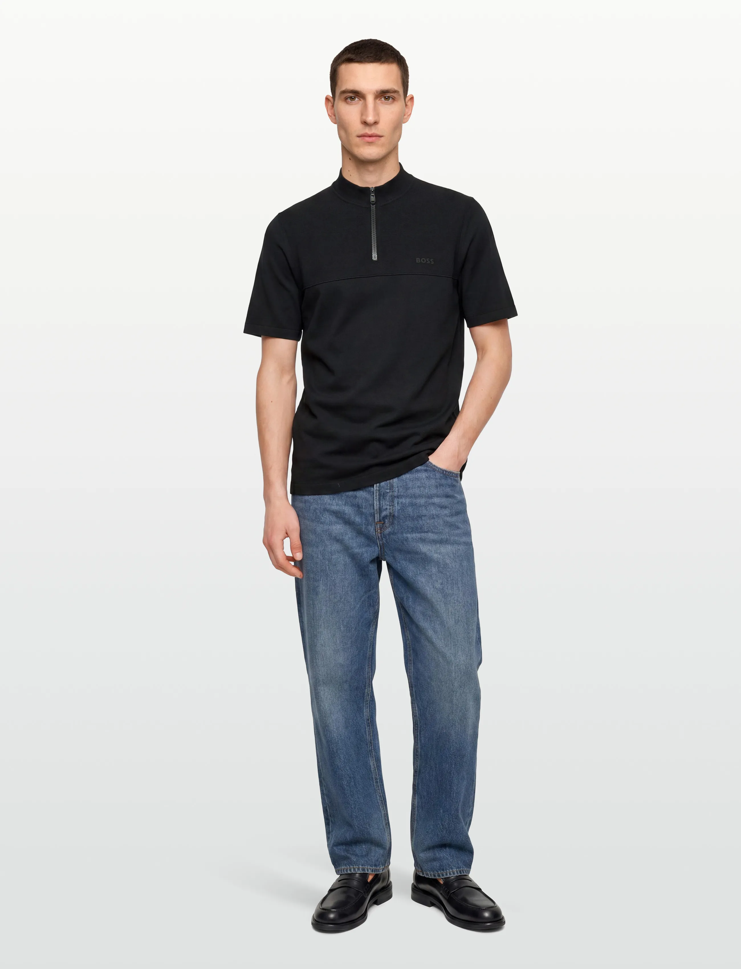 BOSS Kn_Network Mz, M, Black, Sport Polos > Sport Short-sleeved Polos, Herre