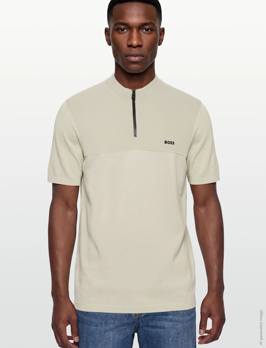 BOSS - KN_Network MZ - oberteile & t-shirts - light beige - 3