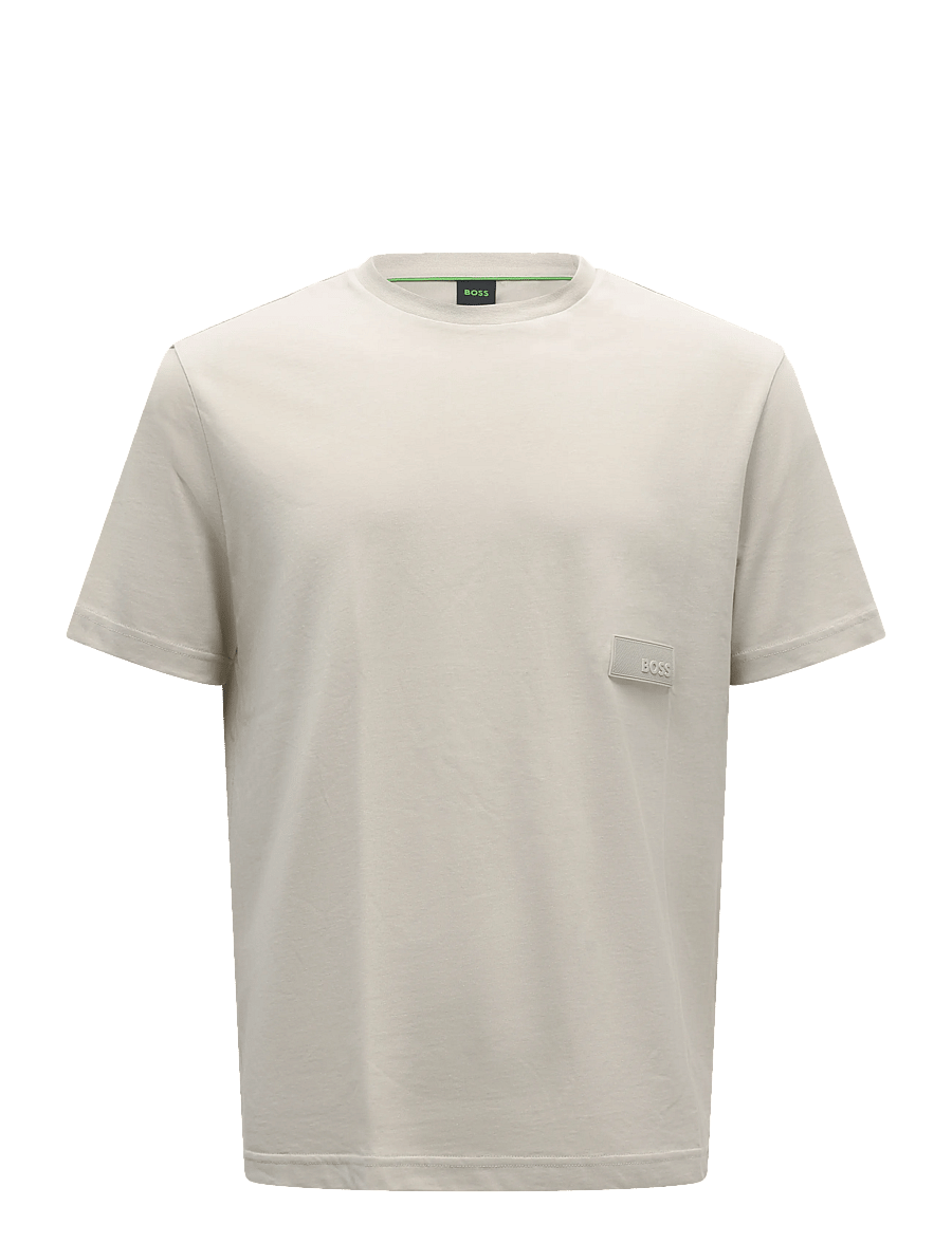 BOSS - TS_Structure - oberteile & t-shirts - light beige - 0