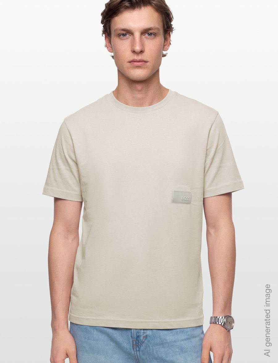 BOSS - TS_Structure - alussärgid ja t-särgid - light beige - 3