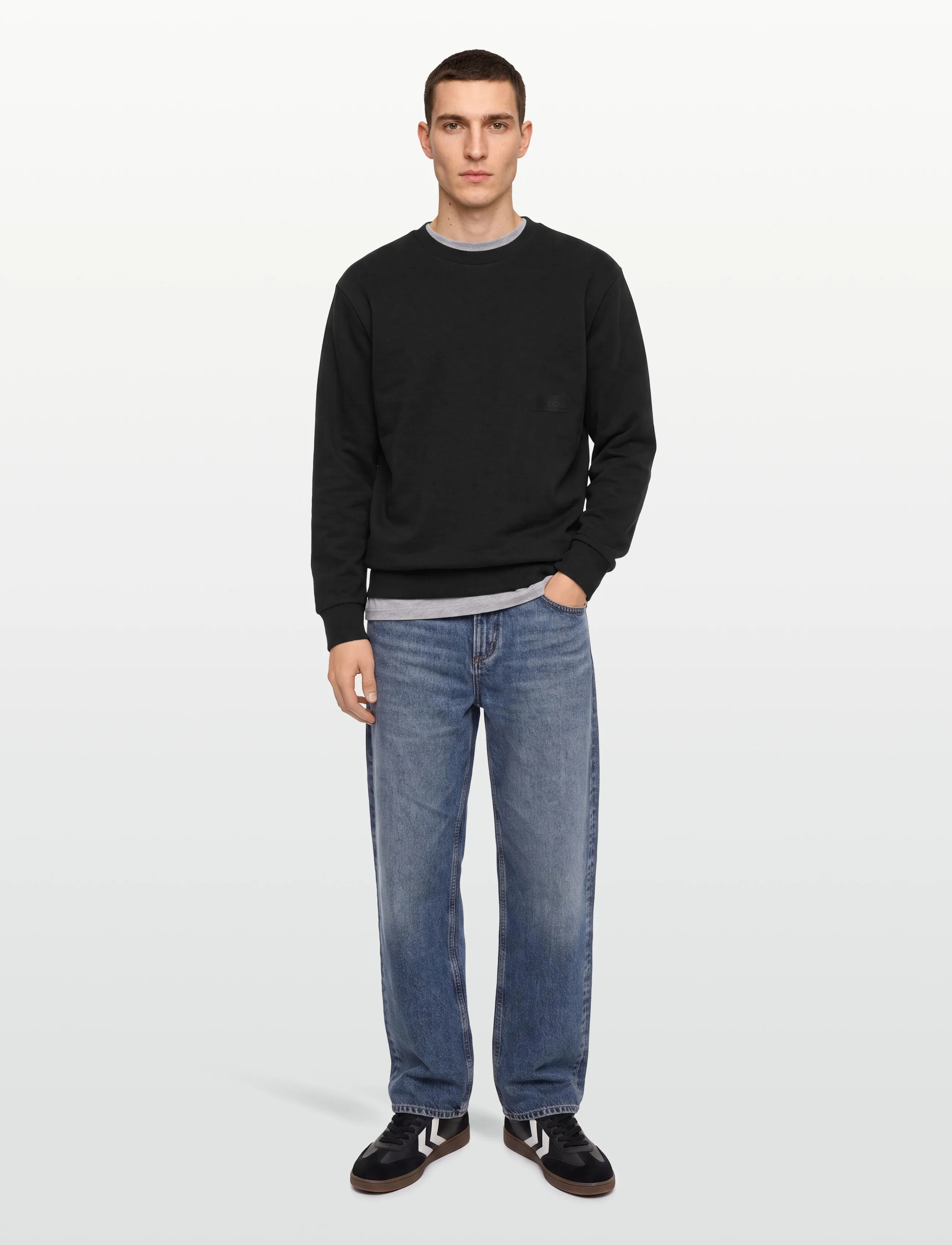 BOSS SW_Crewneck - Sweatshirts - BLACK / black