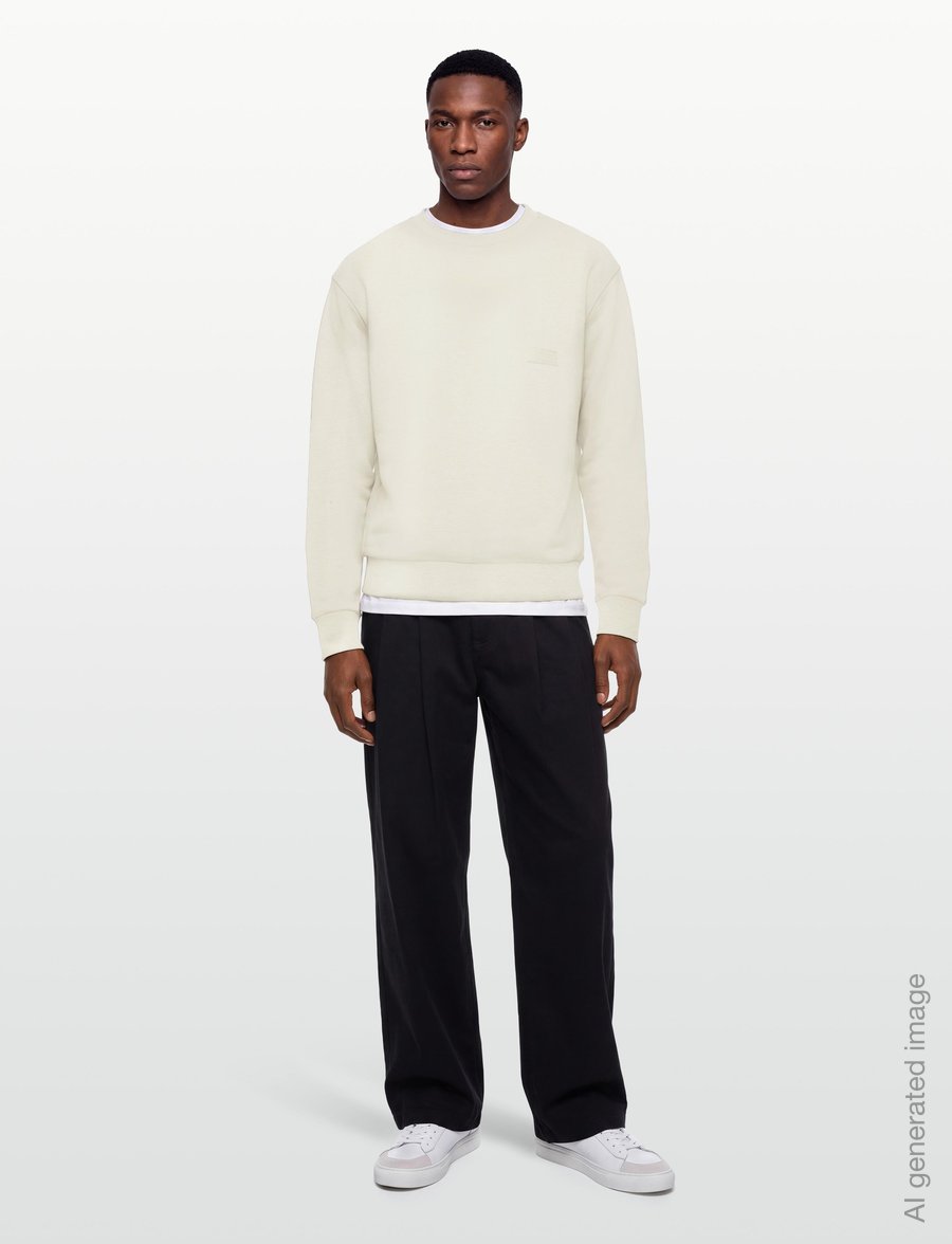 BOSS - SW_Crewneck - Överdelar - light beige - 0