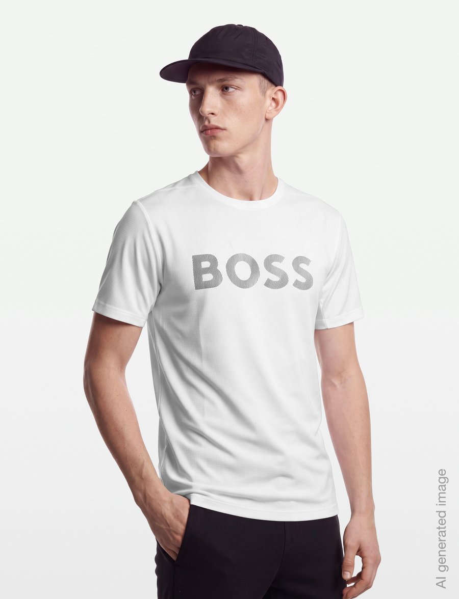BOSS - TS_Active Logo - alussärgid ja t-särgid - white - 3