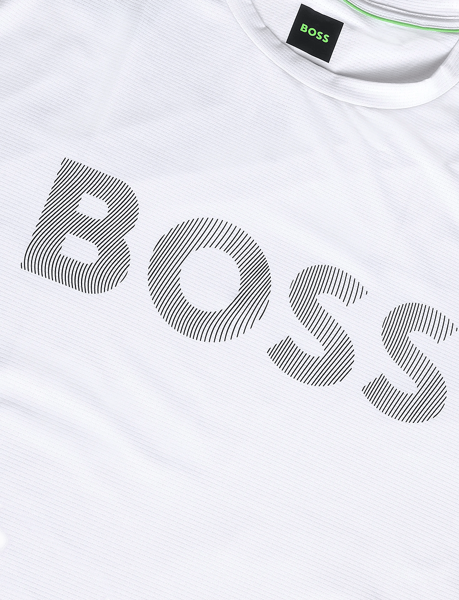 BOSS - TS_Active Logo - t-shirts - white - 2