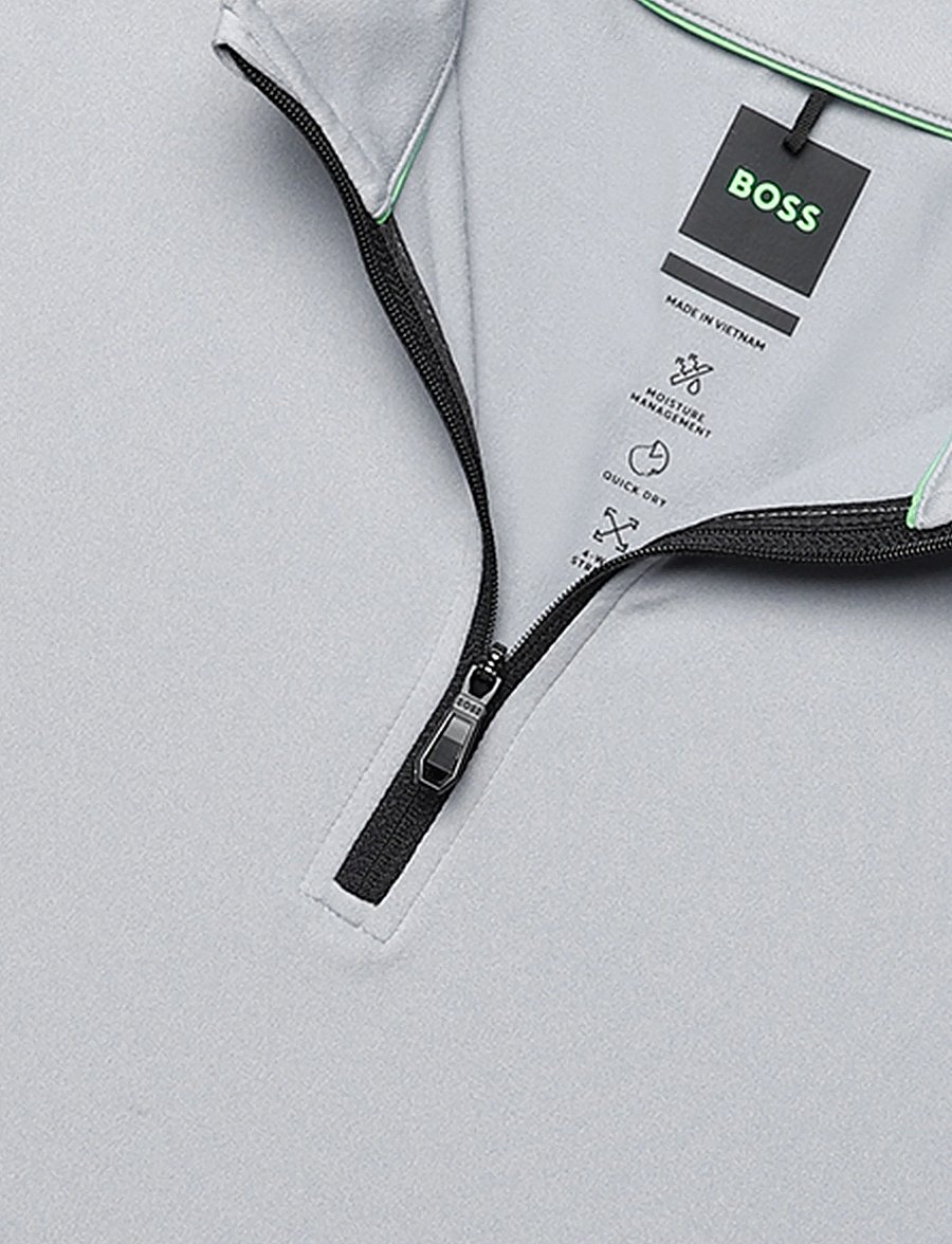 BOSS - SW_Active QZ - fleece & midlayer - dark grey - 2
