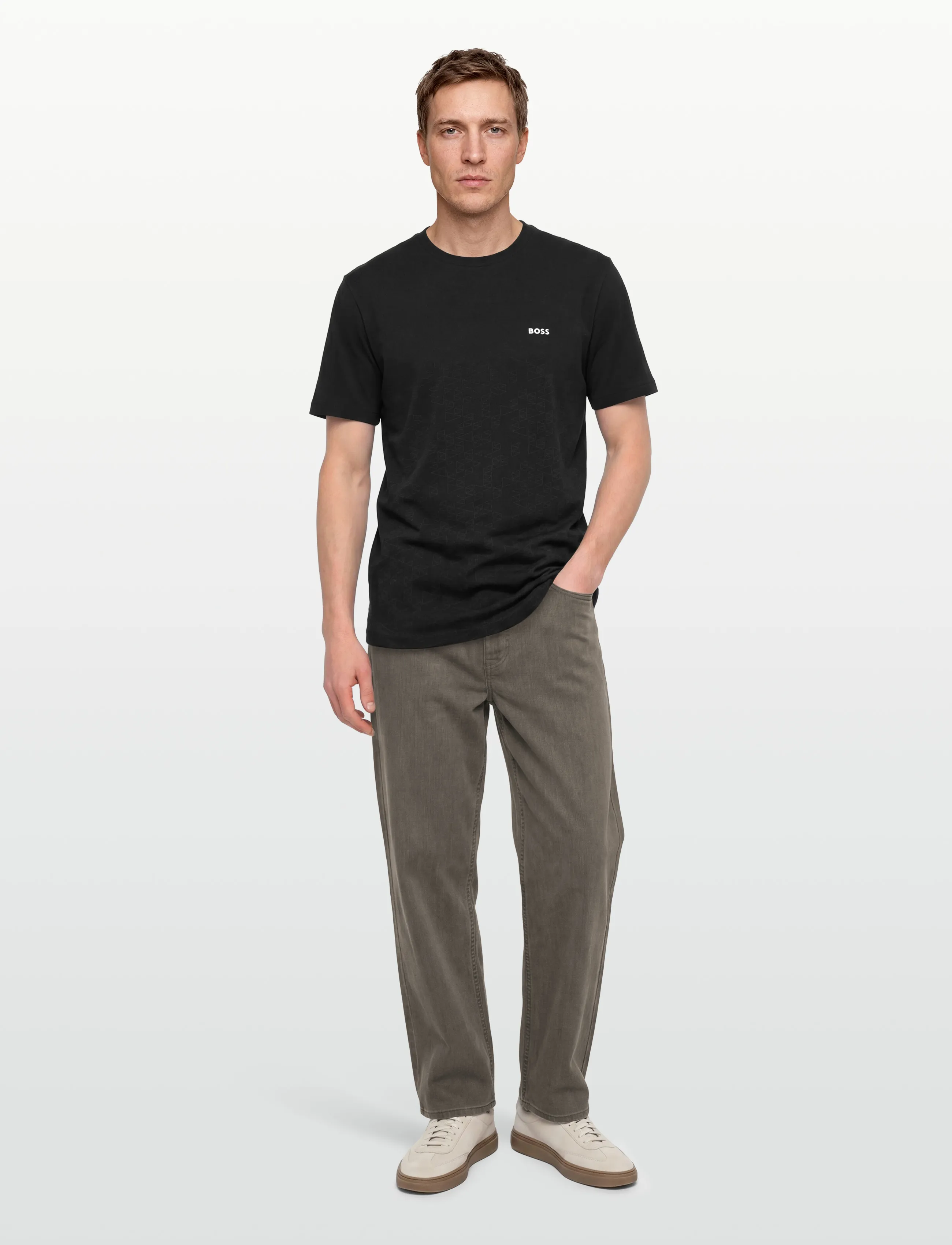 BOSS Ts_Goc Swing Ao, L, Black, Sport Overdele > Sport T-shirts, Herre