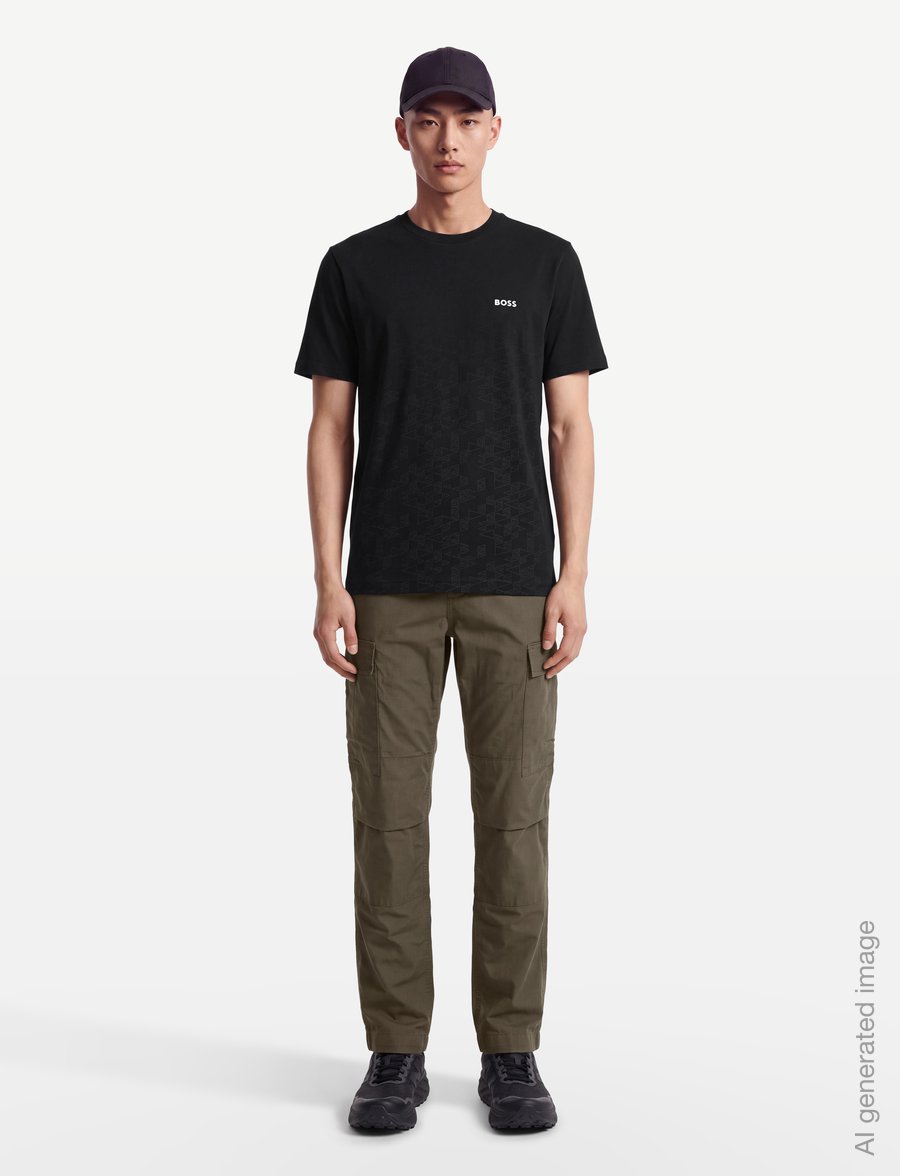 BOSS - TS_GOC Swing AO - t-shirts - black - 0