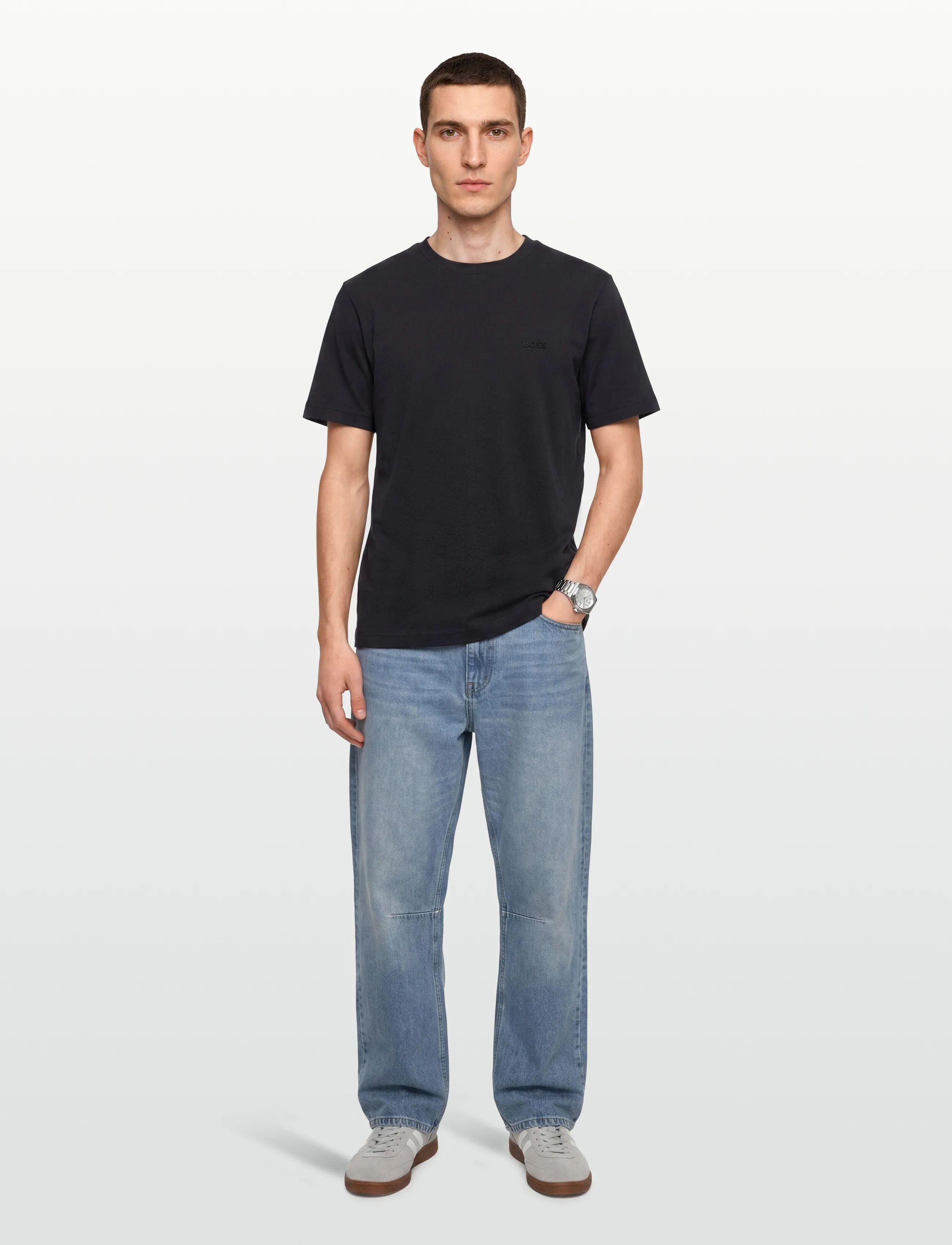 BOSS Ts_Goc Swing Ao, 3XL, Navy, Sport Overdele > Sport T-shirts, Herre