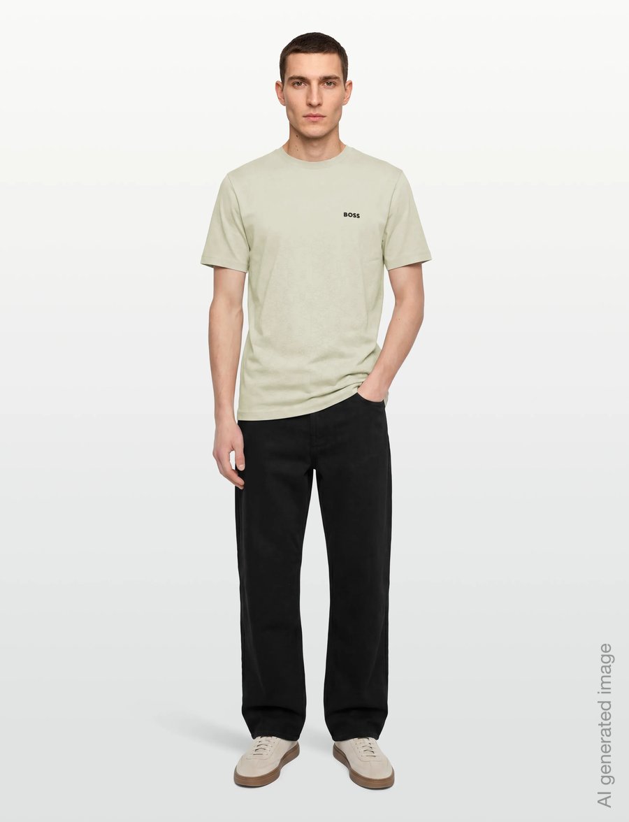 BOSS - TS_GOC Swing AO - t-shirts - light beige - 0