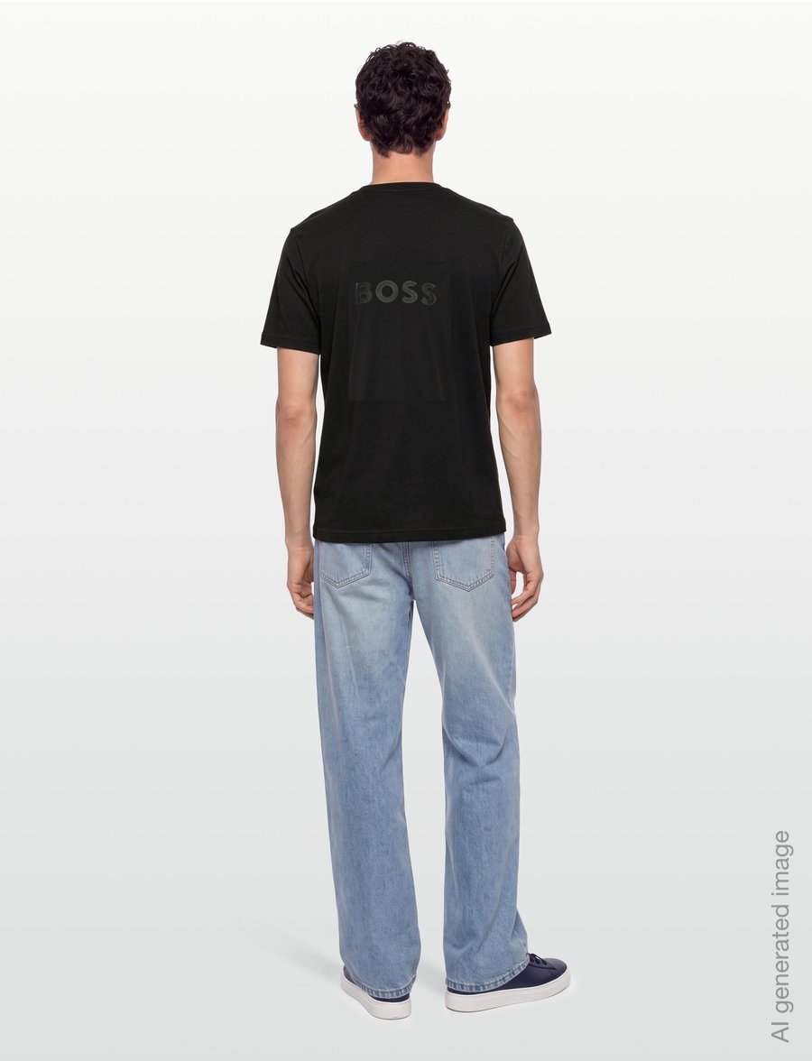 BOSS - TS_Structure Logo - oberteile & t-shirts - black - 4