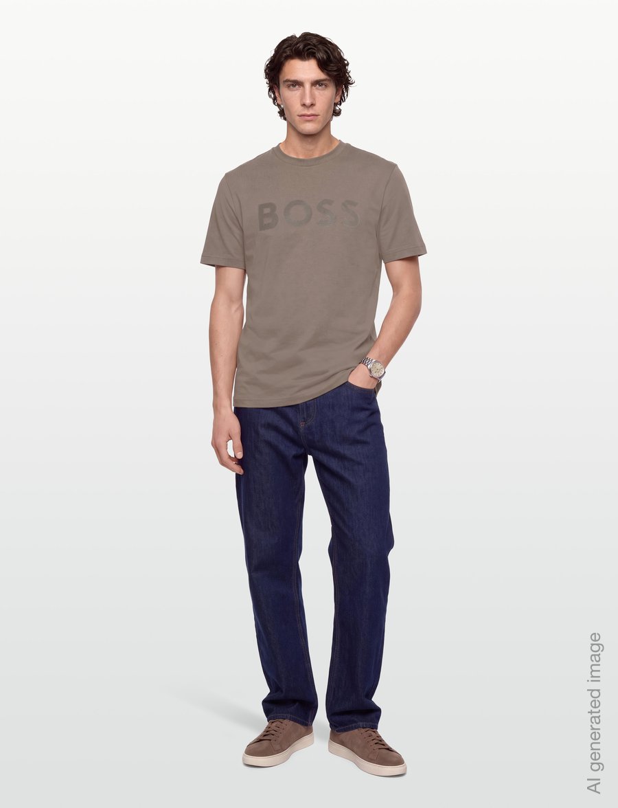 BOSS - TS_Structure Logo - oberteile & t-shirts - light/pastel green - 0
