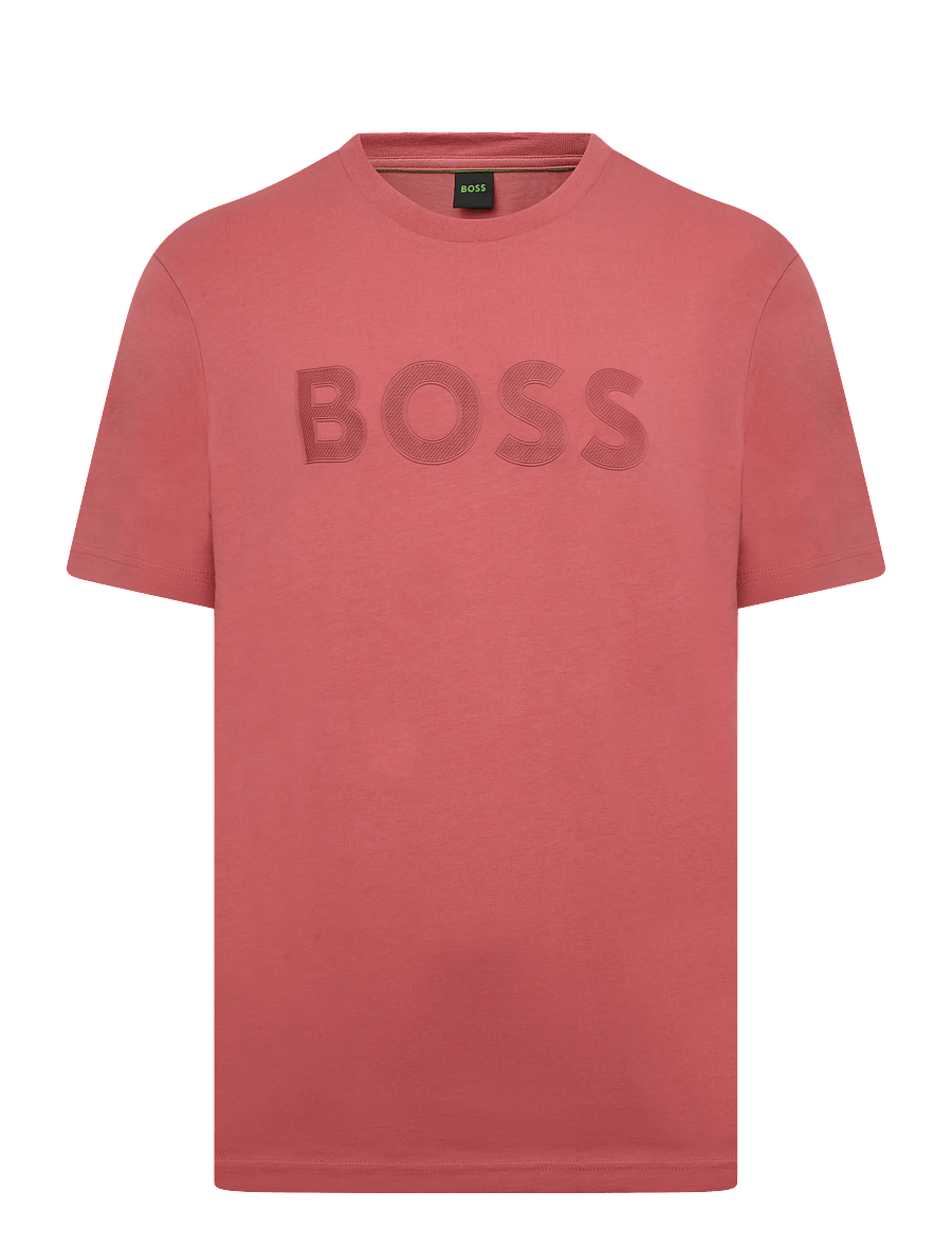 BOSS - TS_Structure Logo - oberteile & t-shirts - medium pink - 0