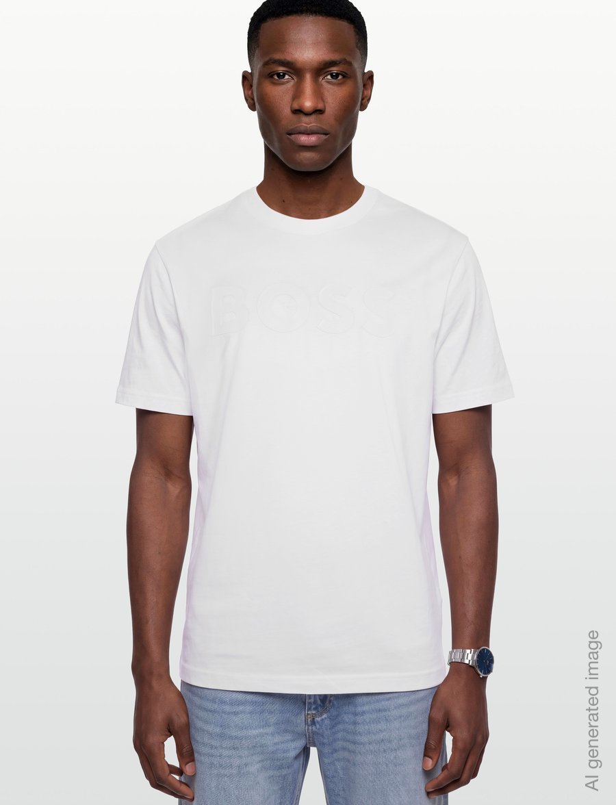 BOSS - TS_Structure Logo - palaidinės ir marškinėliai - white - 3