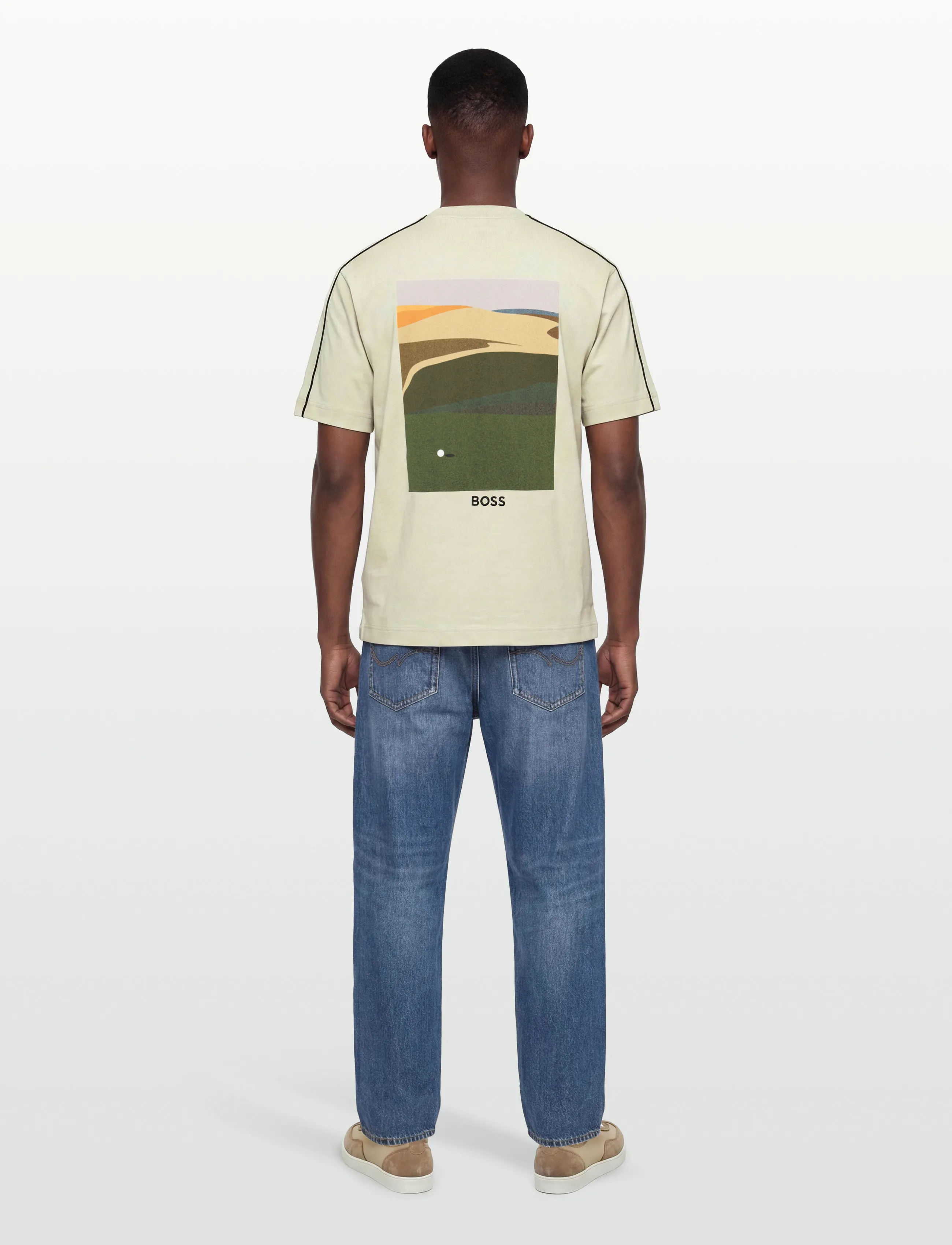 BOSS - TS_The_Open-26 - t-shirts - light beige - 4