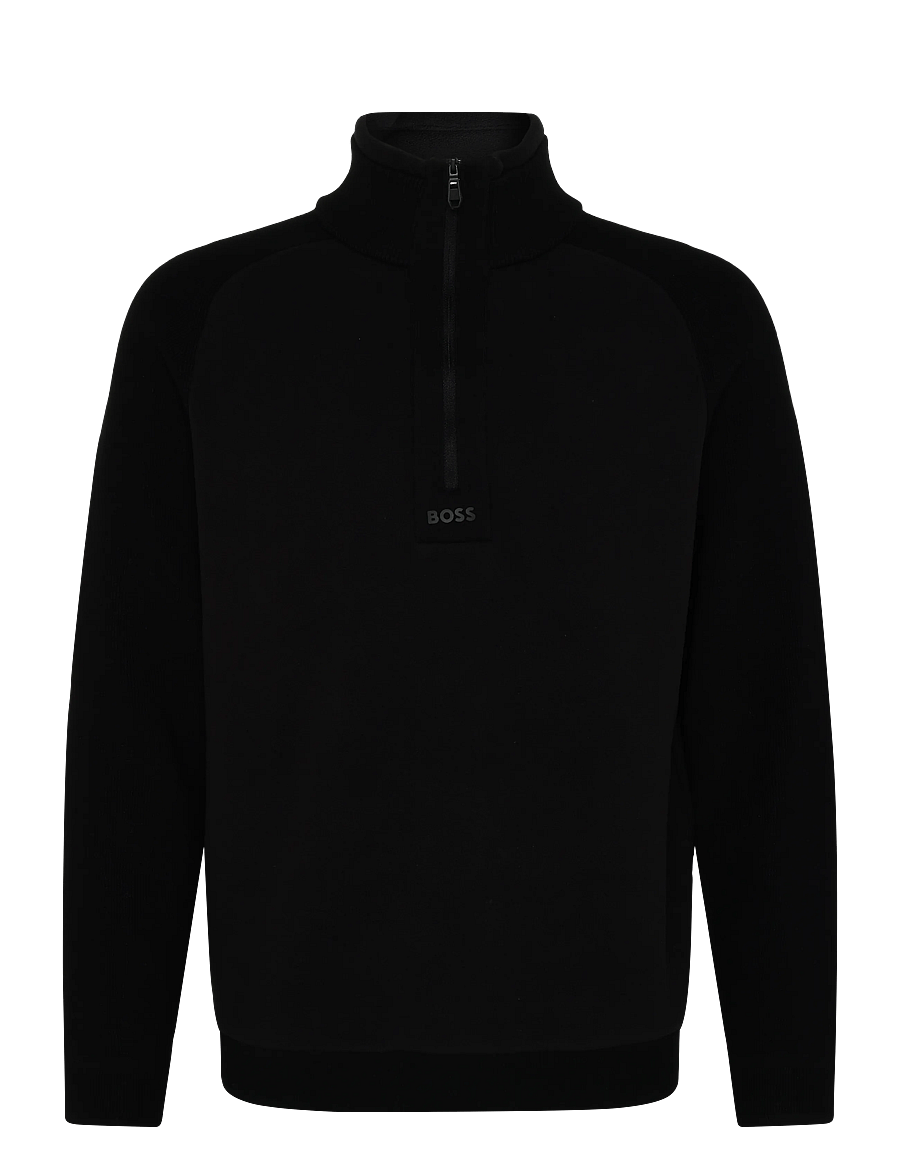 BOSS - KN_Teddy QZ - sweatshirts - black - 0