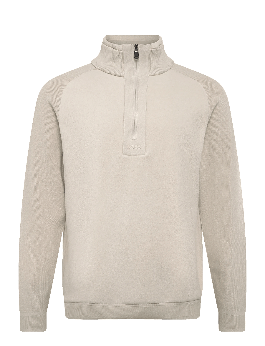 BOSS - KN_Teddy QZ - sweatshirts - light beige - 0