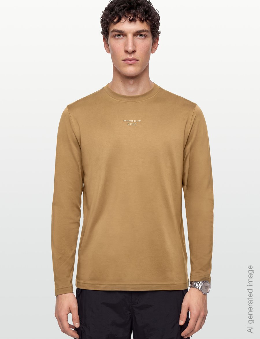 BOSS - TS_PS Icons70 Long - långärmade tröjor - medium brown - 3