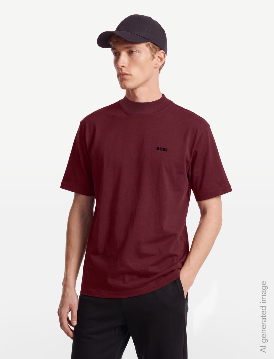 BOSS - TS_Network - tops & t-shirts - dark pink - 3