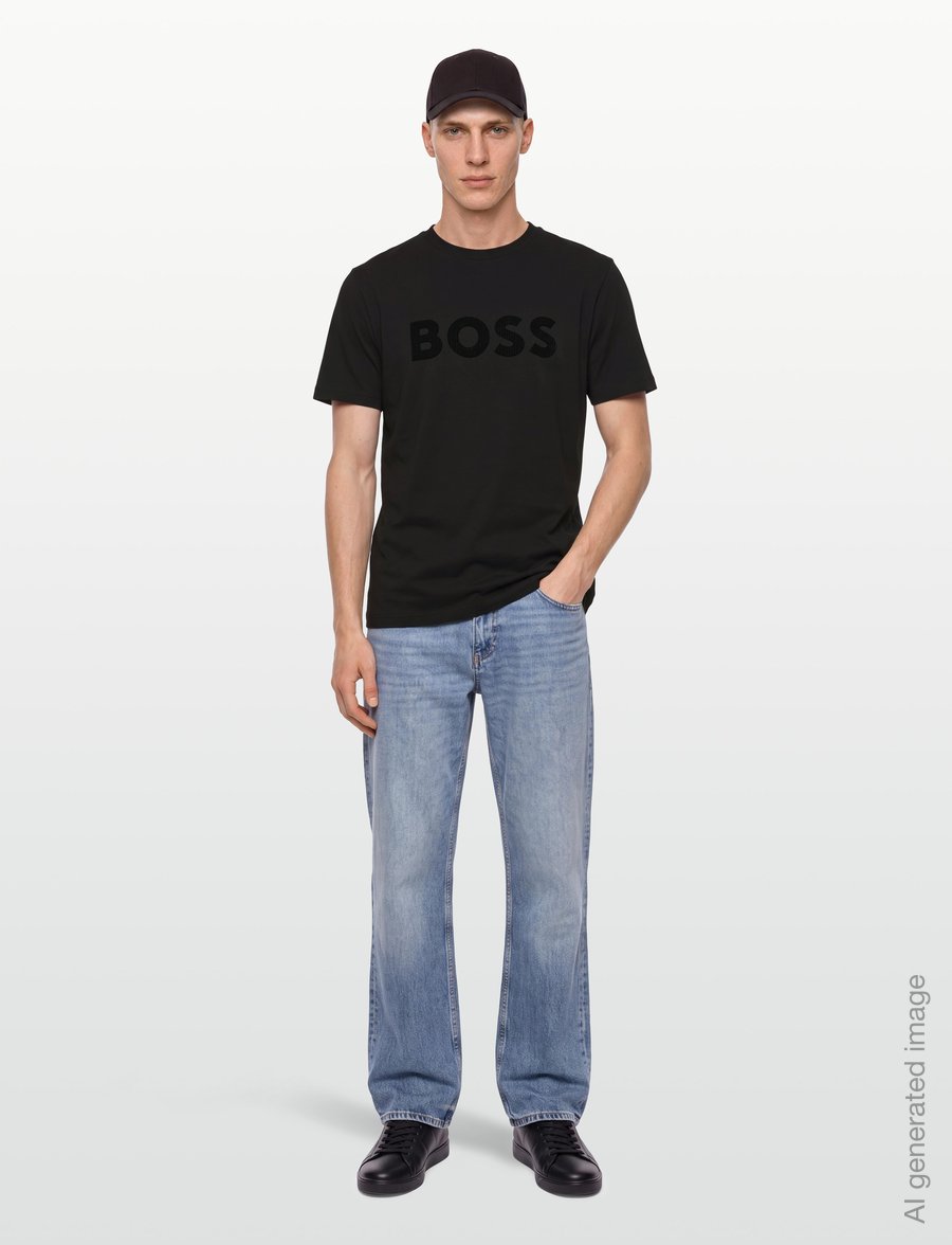 BOSS - TS_Cord Logo - t-shirts - black - 0