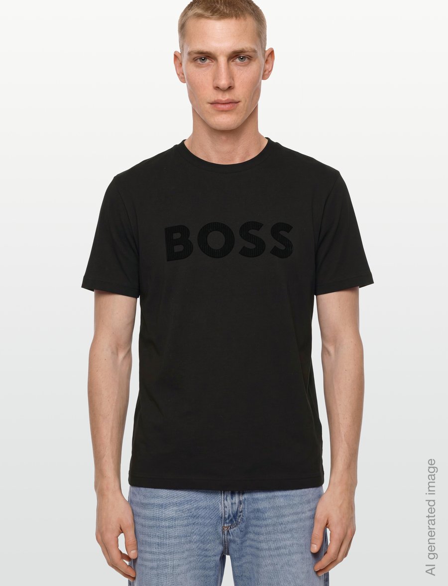 BOSS - TS_Cord Logo - t-shirts - black - 3