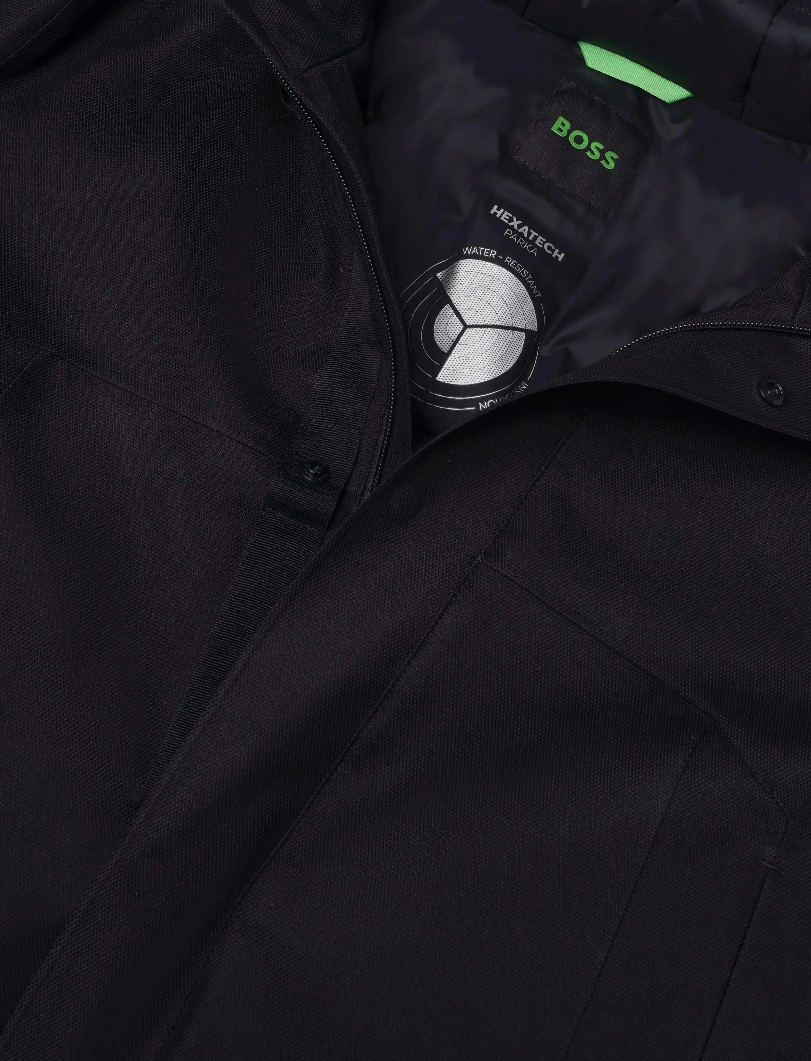 BOSS - OW_Hexatech Parka - parka coats - black - 2
