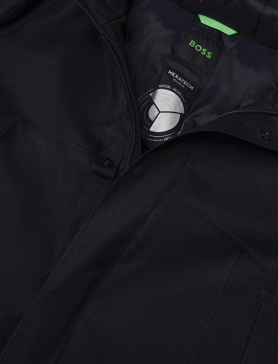 BOSS - OW_Hexatech Parka - parka coats - black - 2