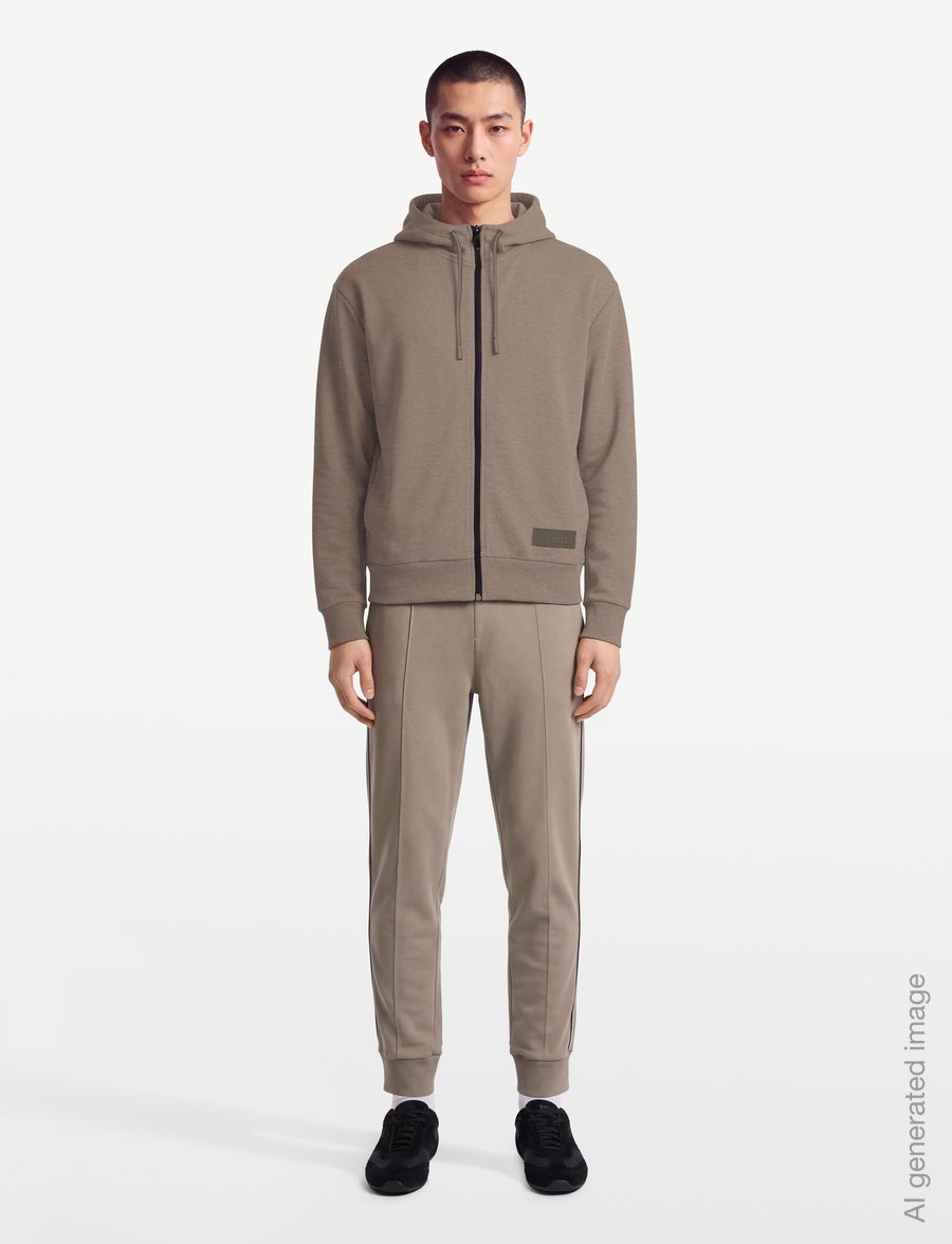 BOSS - SW_Hoodie FZ - huvtröjor - light/pastel green - 0