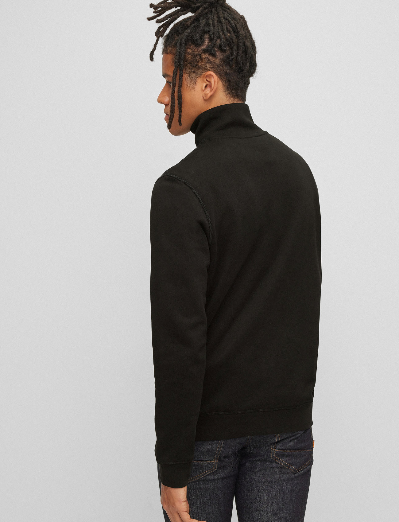 BOSS - Zetrust - tõmblukk-kaelusega džemprid - black - 5