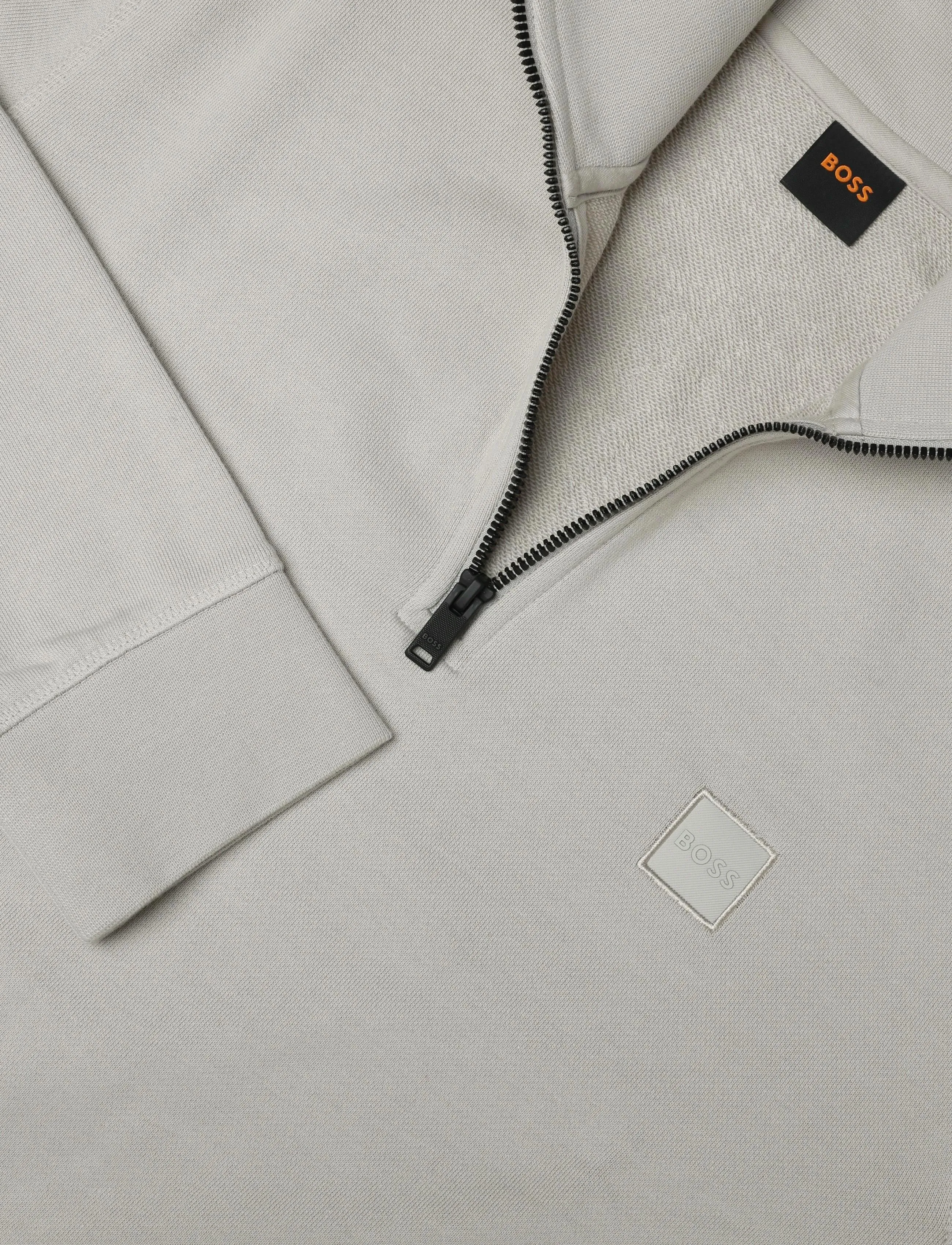 BOSS - Zetrust - pullover mit halbem reißverschluss - light beige - 2