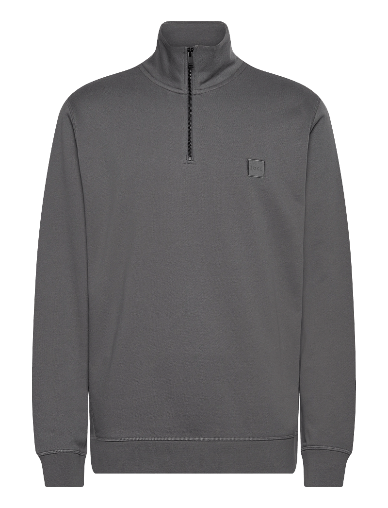 BOSS - Zetrust - half zip jumpers - open grey - 0