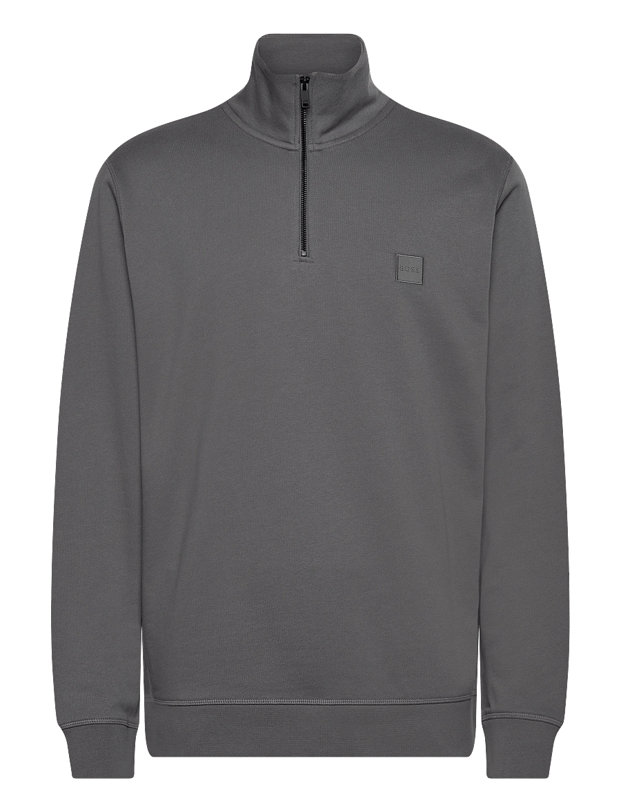 BOSS - Zetrust - pullover mit halbem reißverschluss - open grey - 0