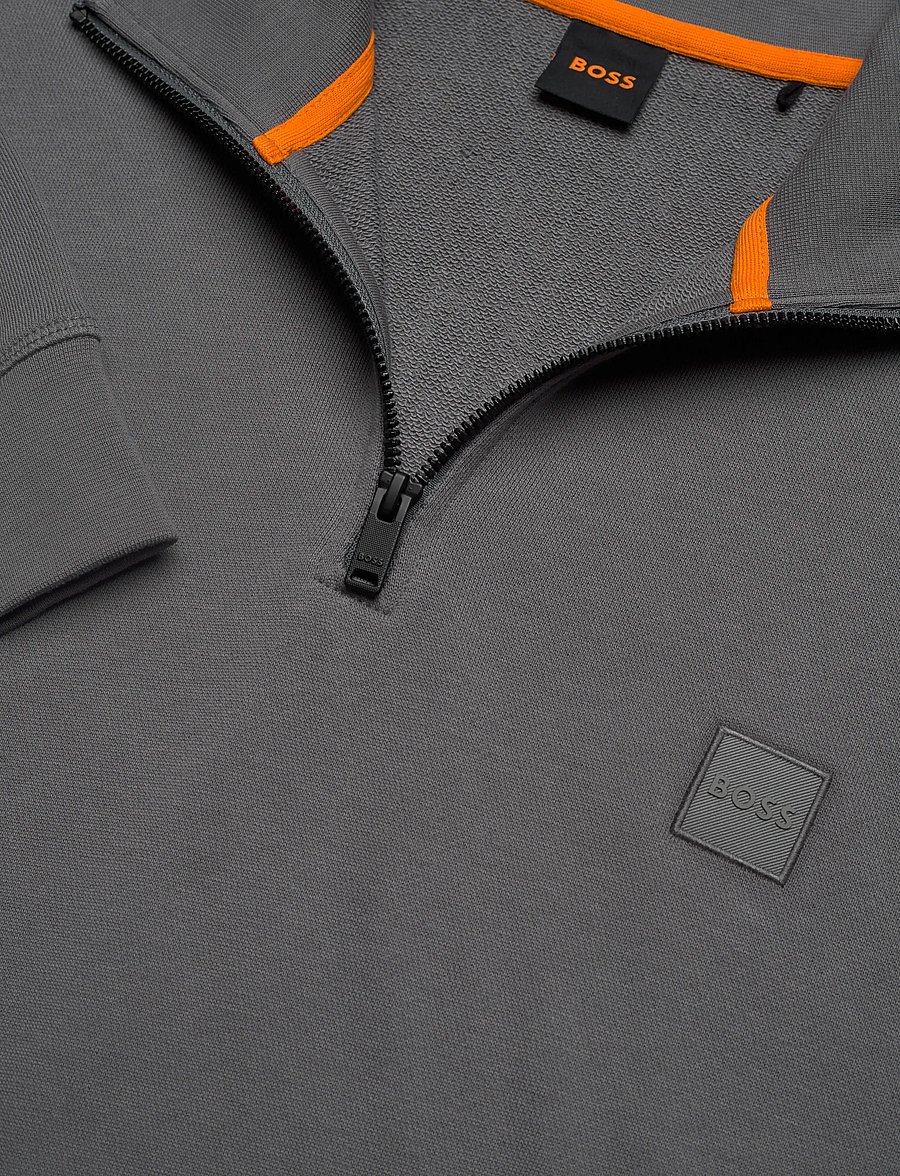 BOSS - Zetrust - pullover mit halbem reißverschluss - open grey - 2