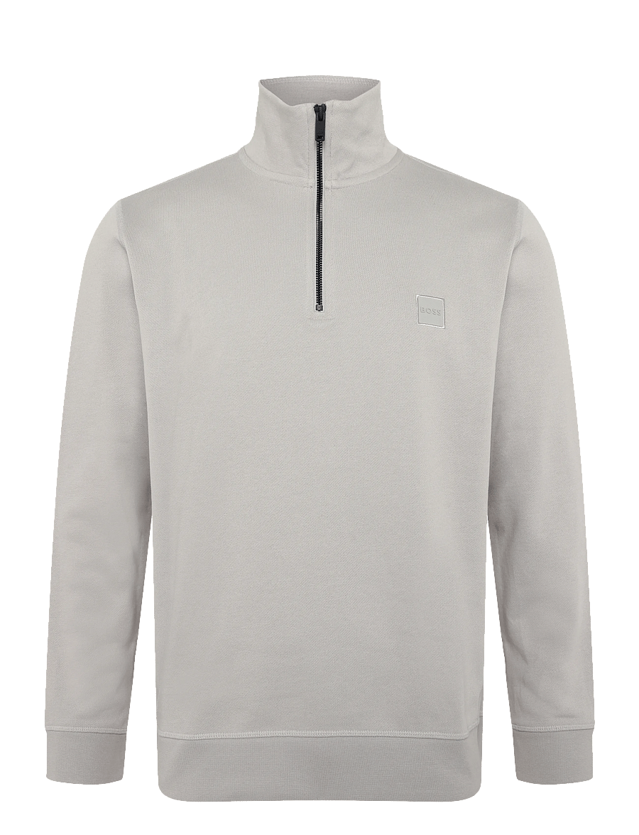 BOSS - Zetrust - halfzip strik - open grey - 0